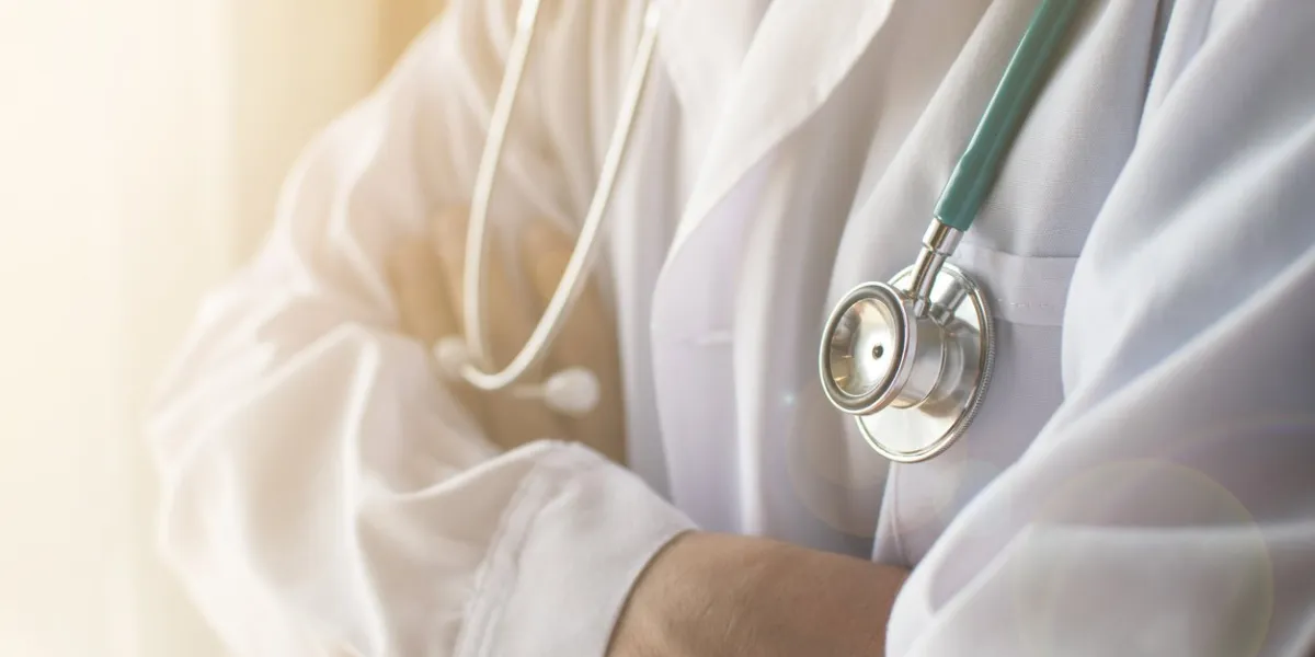 medical doctor or physician staff in white gown uniform with stethoscope in hospital or clinic service, healthcare concept