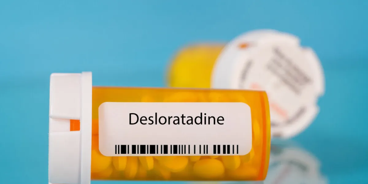 desloratadine desloratadine pills in rx prescription drug bottle