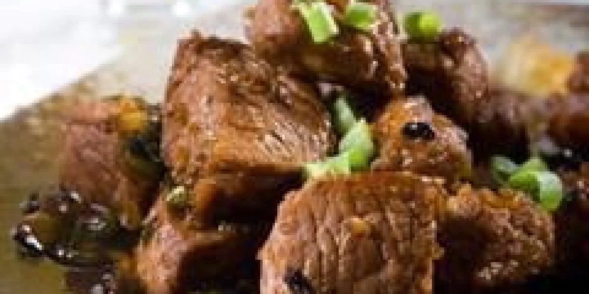 boeuf cuit à la sauce aux haricots noirs